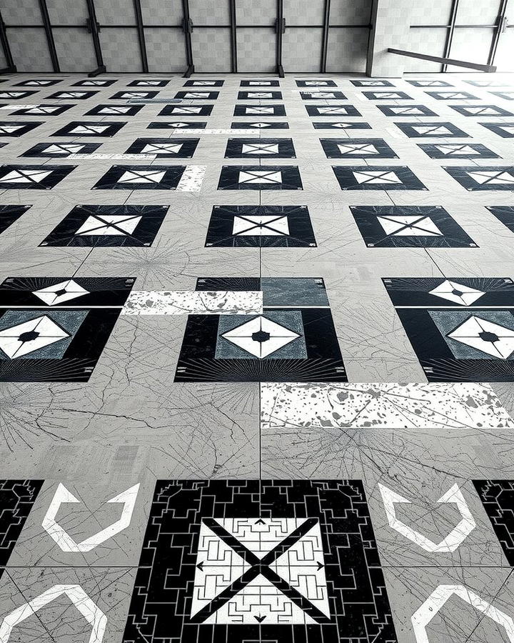 Geometric Patterned Concrete Floors