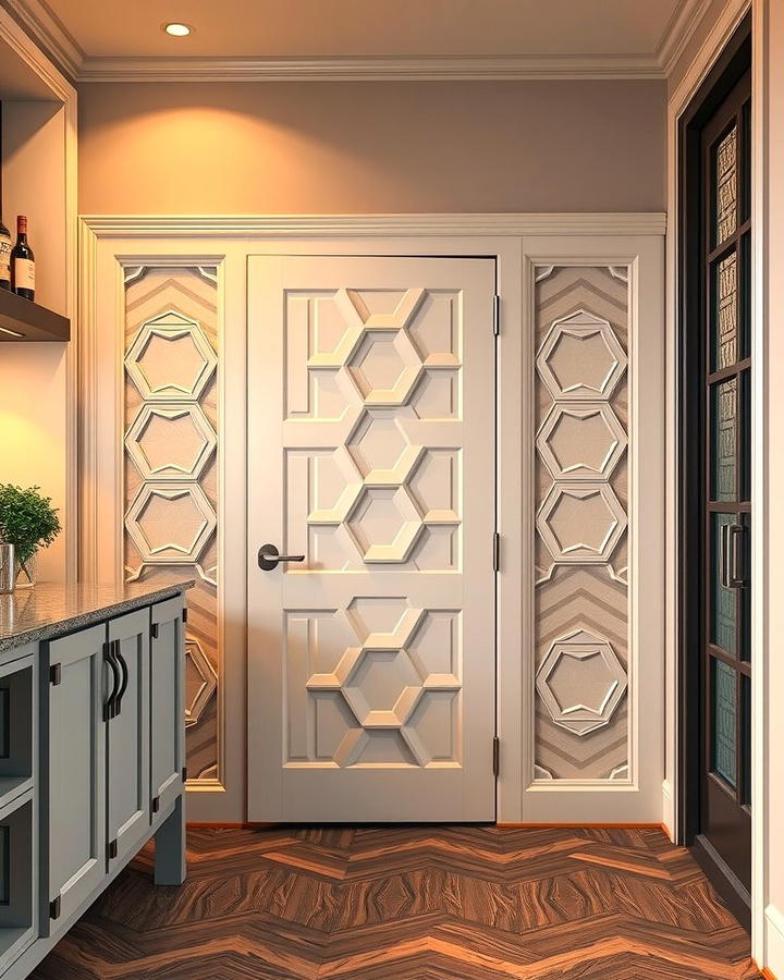 Geometric Patterned Doors for Visual Interest