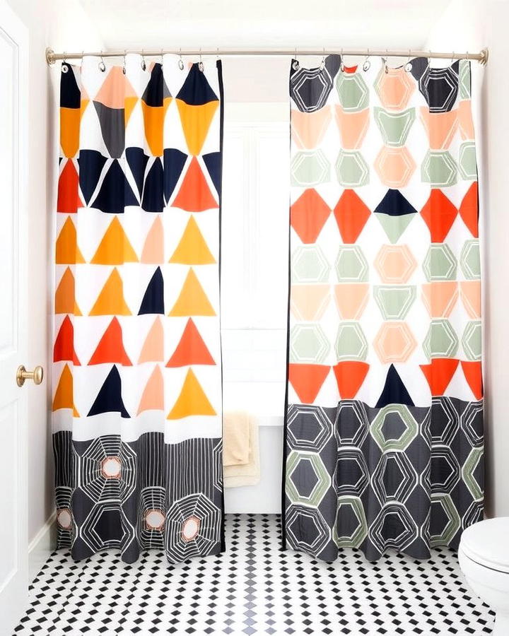 Geometric Print Curtains