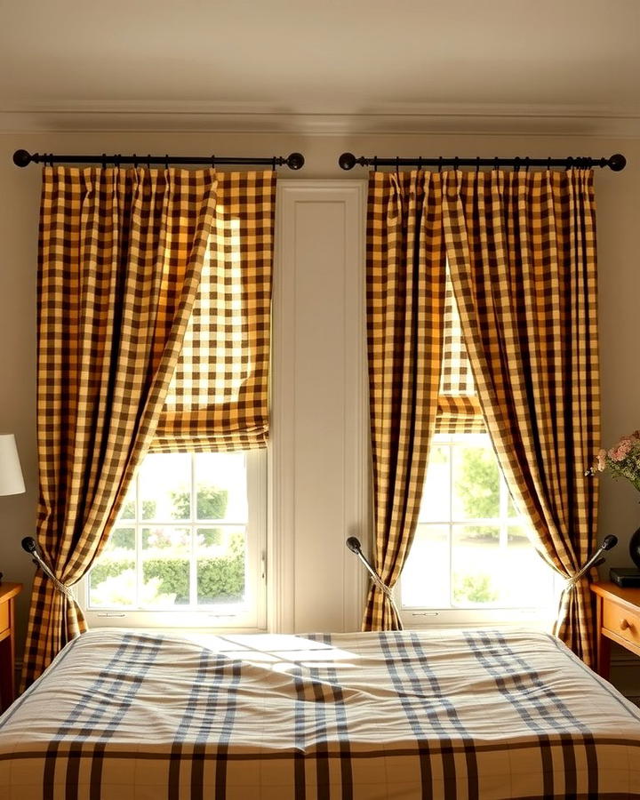 Gingham Curtains for a Cottage Feel