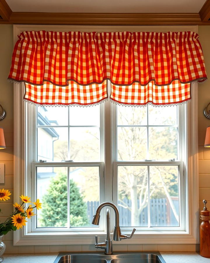 Gingham Valances for Country Style