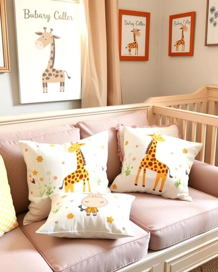 Giraffe Themed Throw Pillows