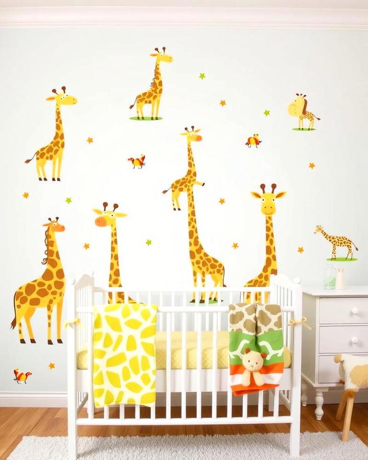 Giraffe Themed Wall Decals