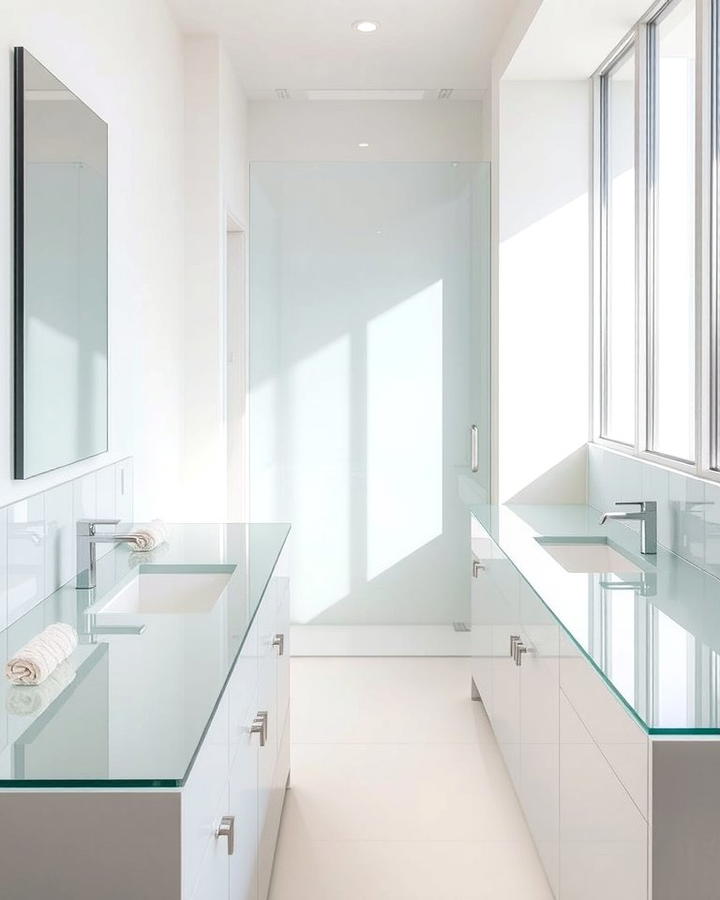 Glass Countertops for Sleek Sophistication