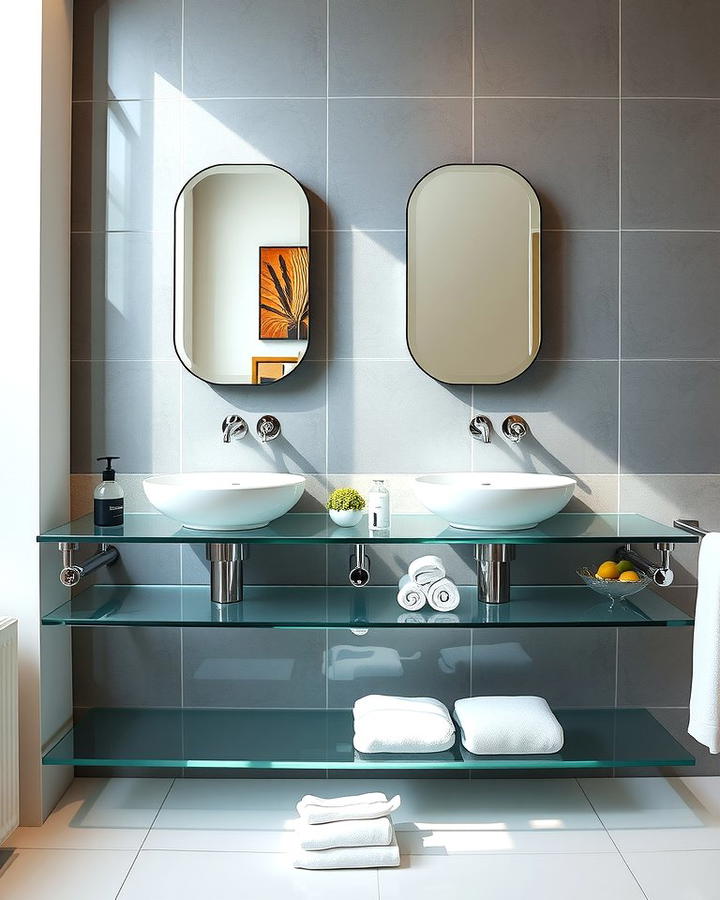 Glass Floating Vanity