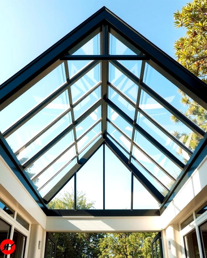 Glass Panel Gable Roof