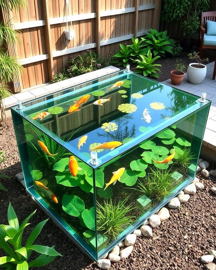 Glass Panel Raised Pond