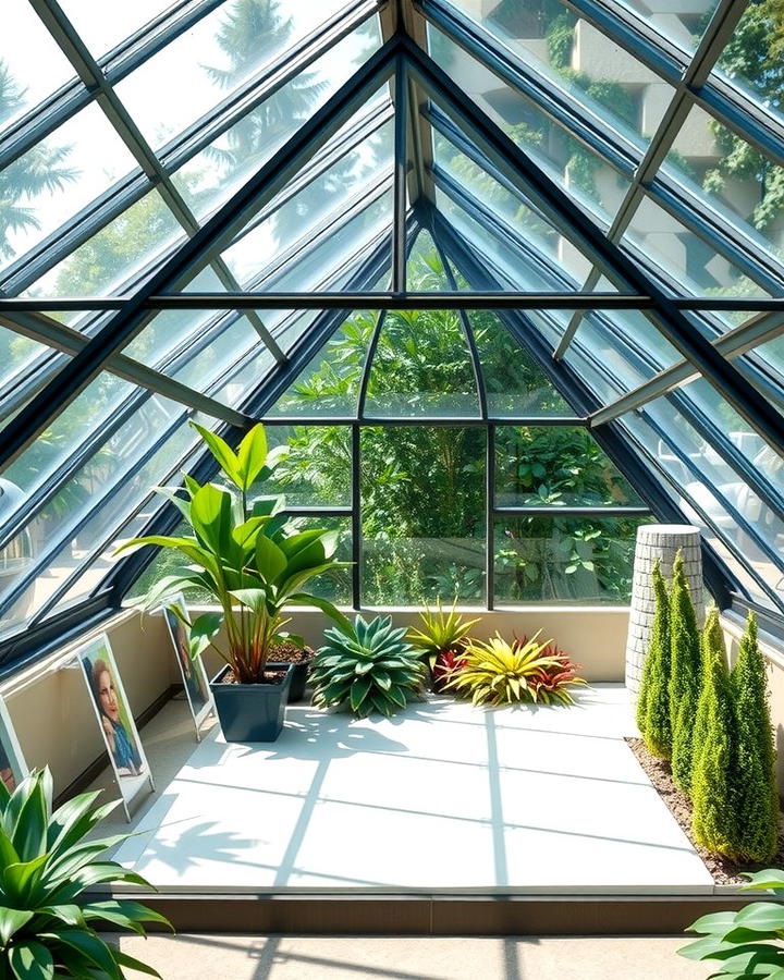 Glass Pyramid Greenhouse