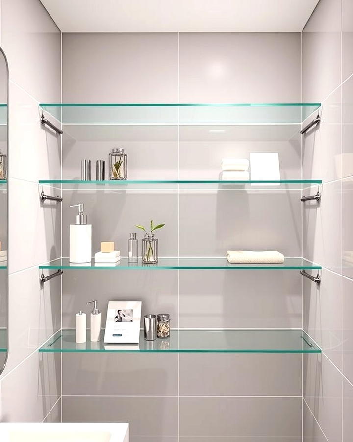 Glass Shelves for a Sleek Look