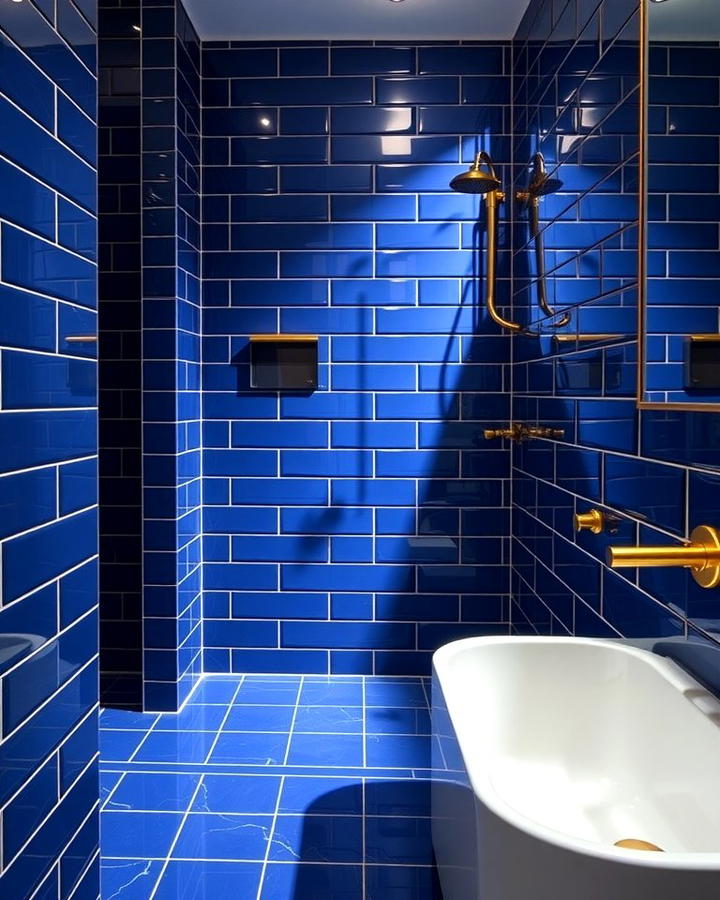 Glossy Navy Blue for a Luxe Effect