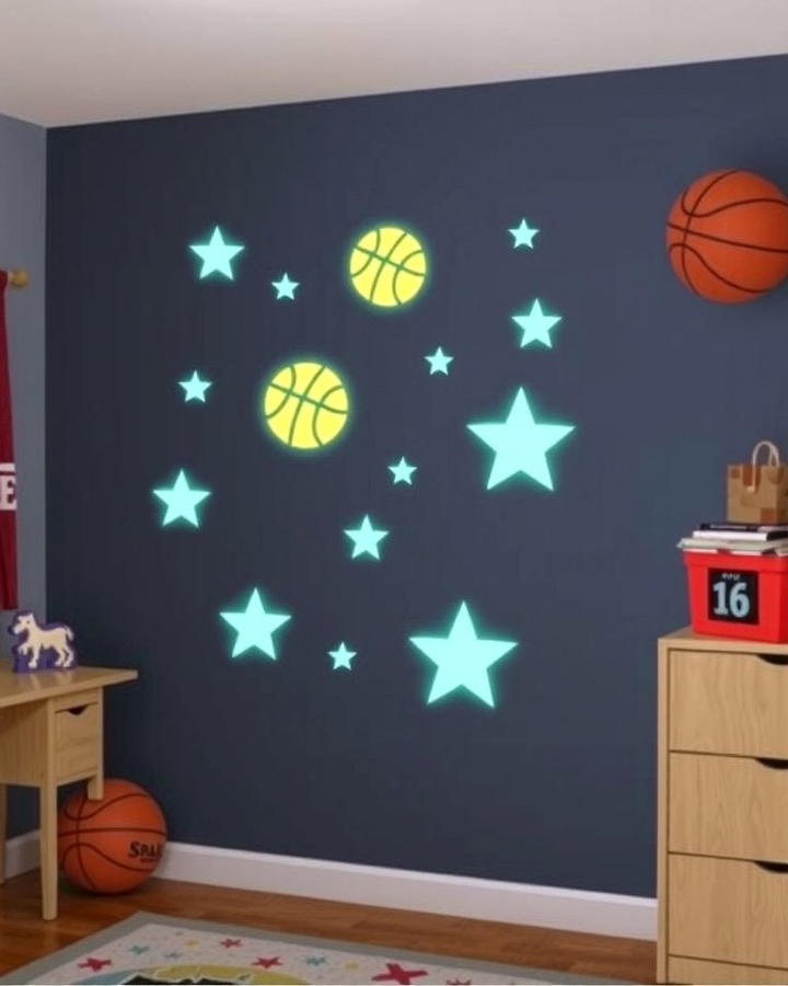 Glow in the Dark Basketball Stars