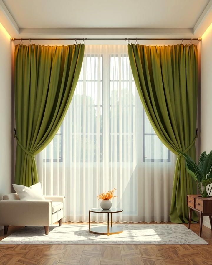 Go Natural with Green Curtains or Drapes