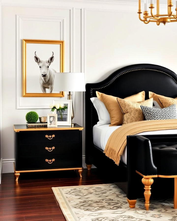 Gold Accent Furniture Bedroom