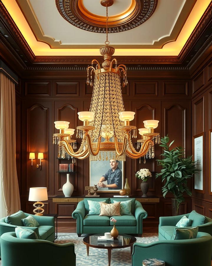 Gold Chandeliers for Glamour
