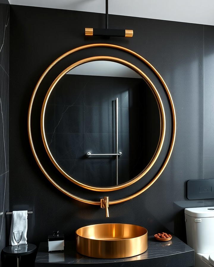 Gold Framed Black Mirror