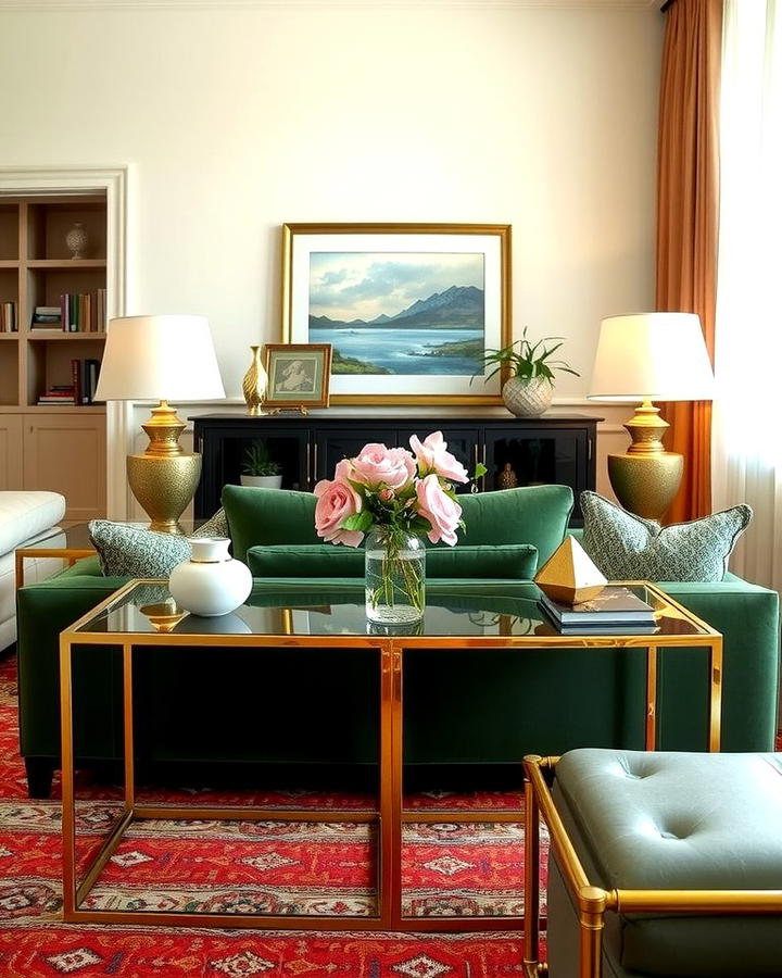 Gold Framed Sofa Table