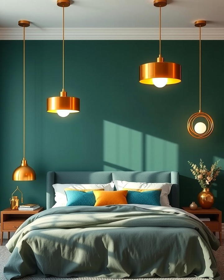 Gold Pendant Lighting to Illuminate the Room