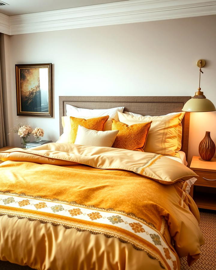 Gold Toned Bedding