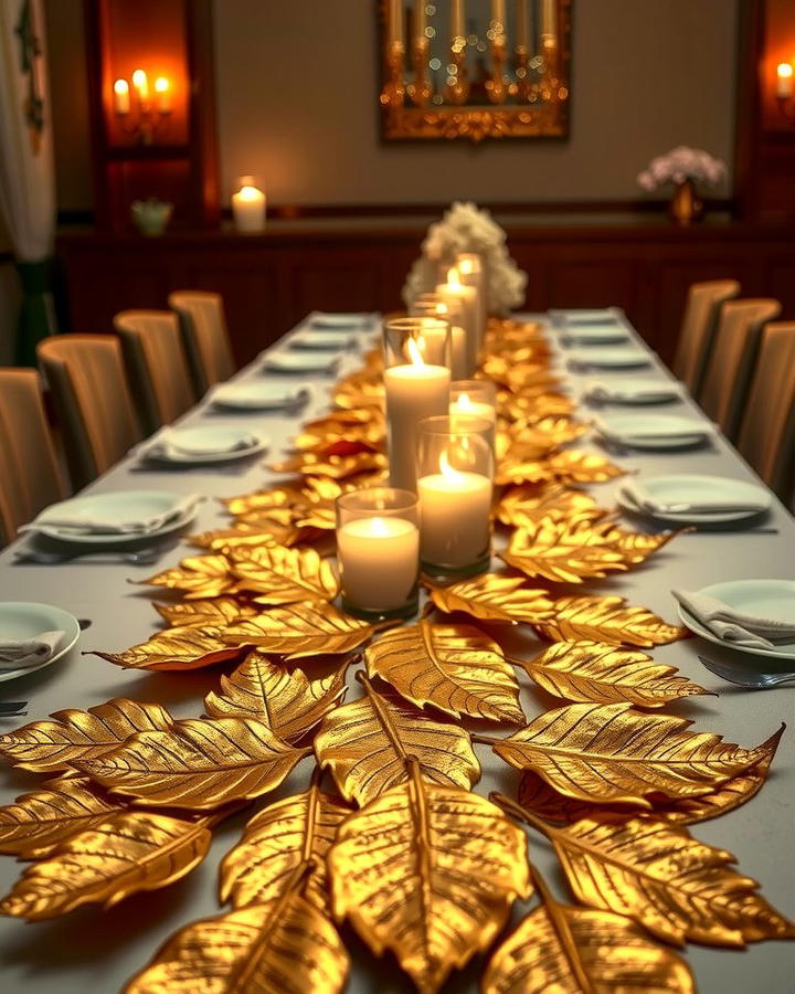 Golden Leaf Table Runner