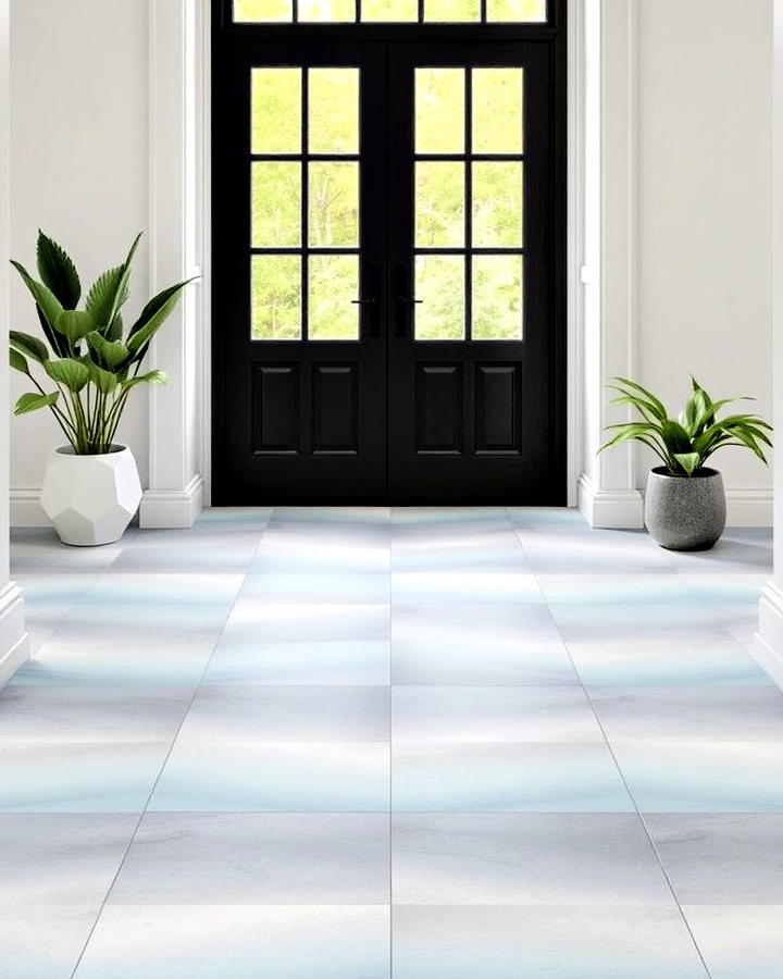 Gradient Tiles Entryway Floor for a Subtle Transition