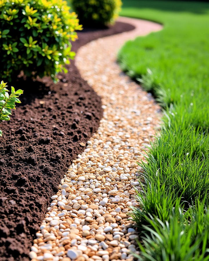 Gravel Edging for Mulch Areas