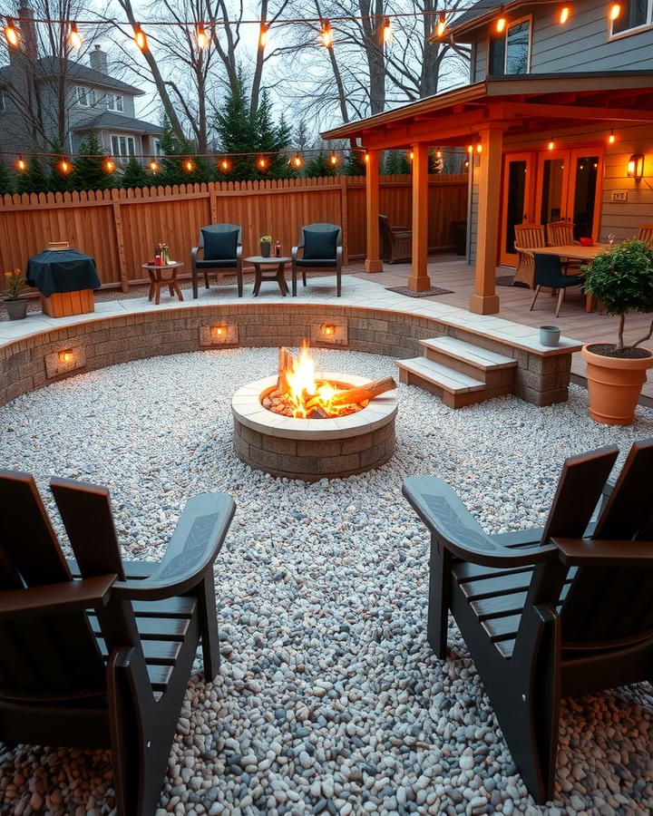 Gravel Fire Pit Area