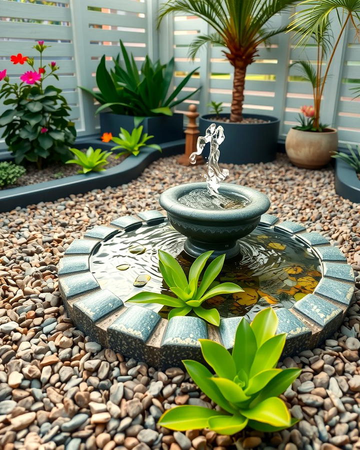 Gravel Water Feature Surround