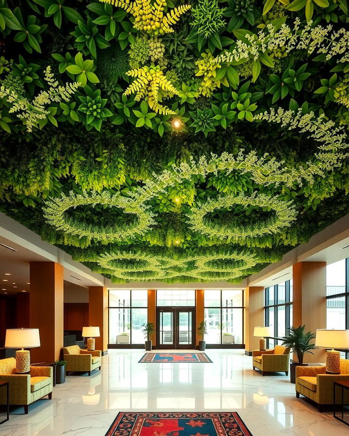 Green Ceiling Murals