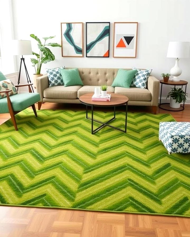 Green Chevron Rugs