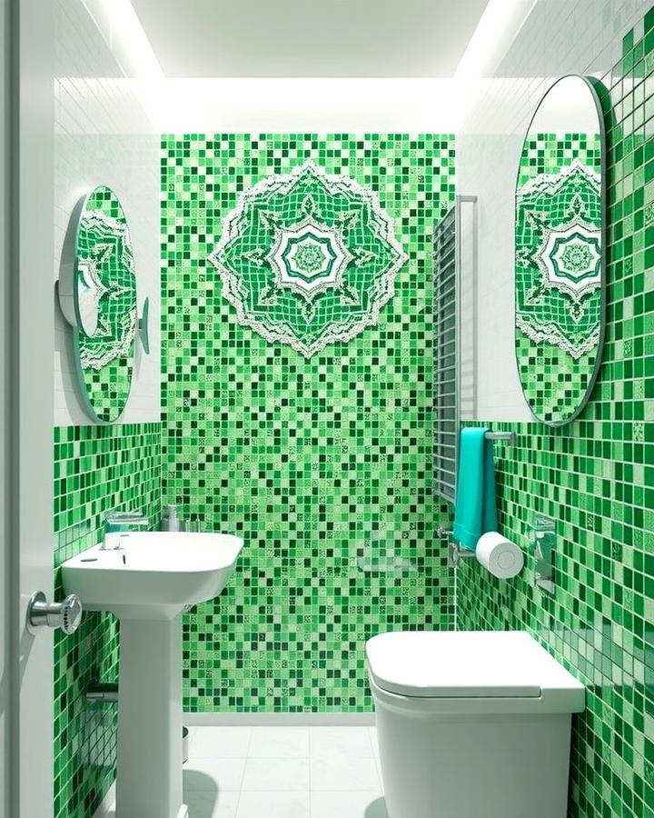 Green Mosaic Tiles