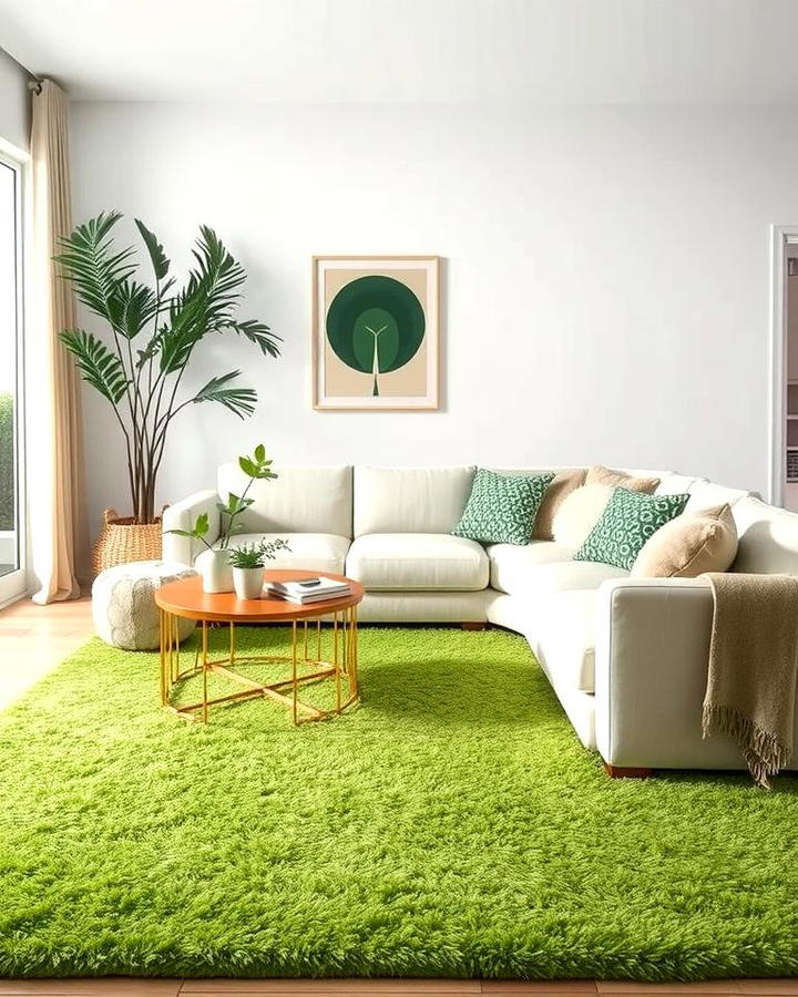 Green Shaggy Carpets