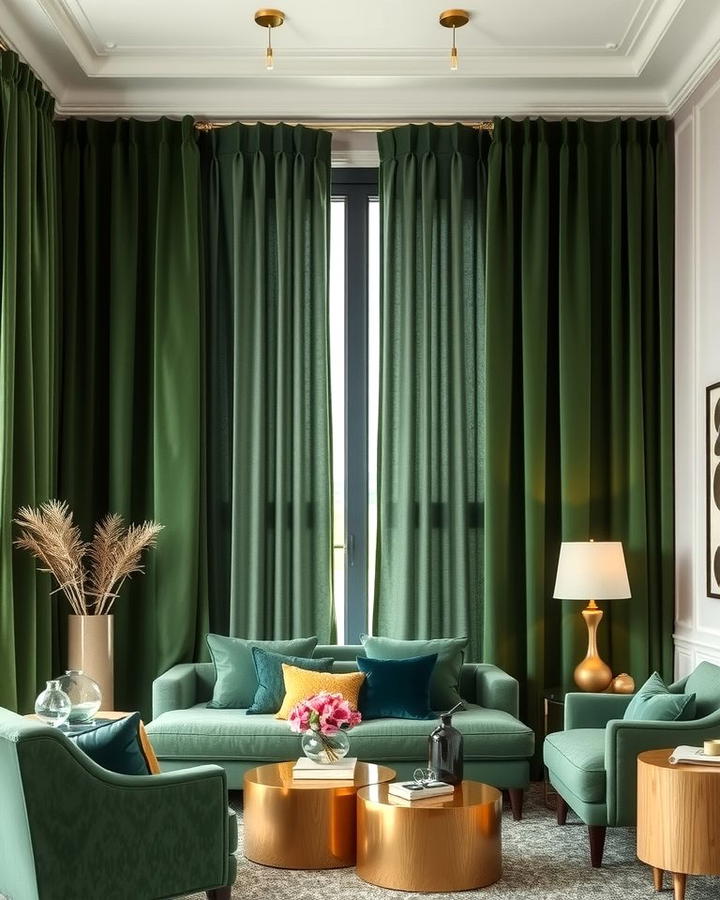 Green Velvet Curtains
