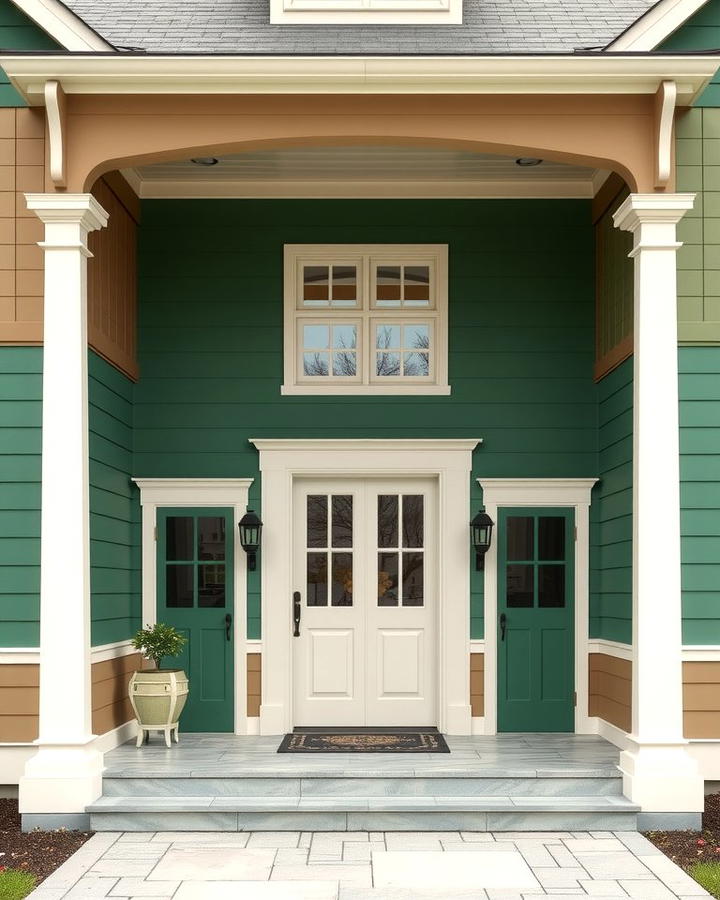 Green and Beige Two Tone Exterior