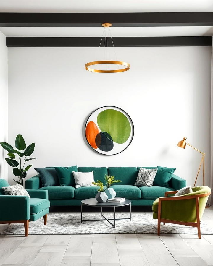 Green and Gold Minimalist Decor