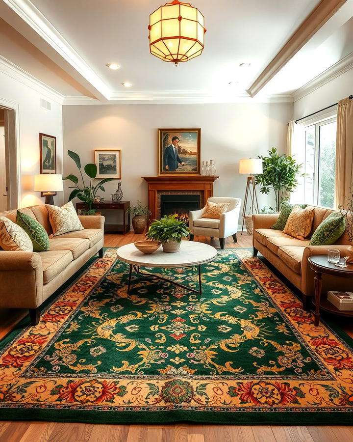 Green and Gold Rug