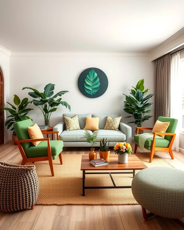 Green and Gold with Natural Textures