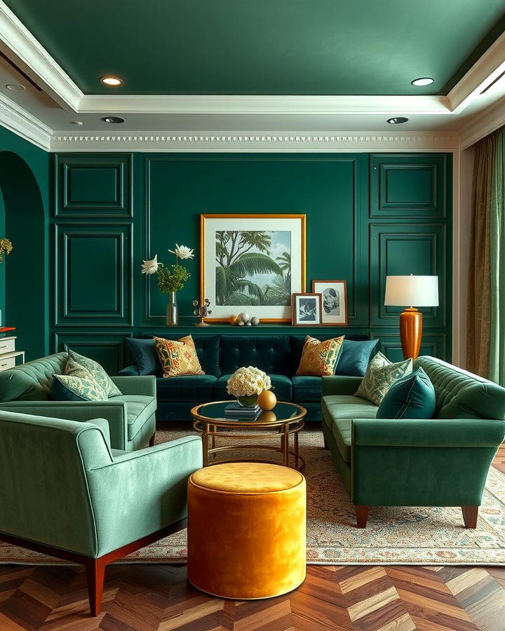 Green and Gold with Velvet Accents