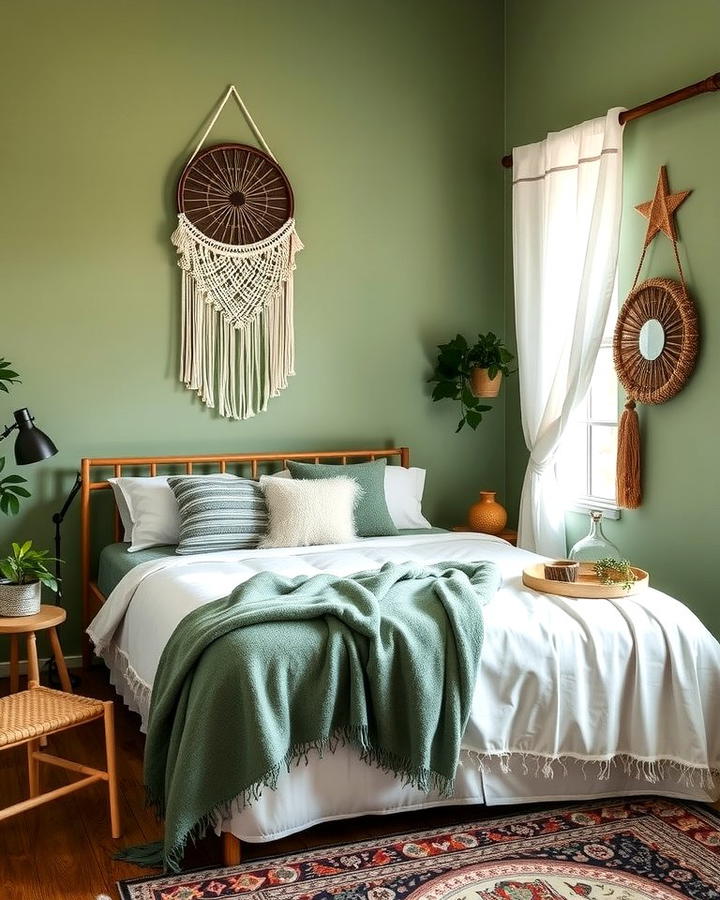 Green and White Bohemian Vibes