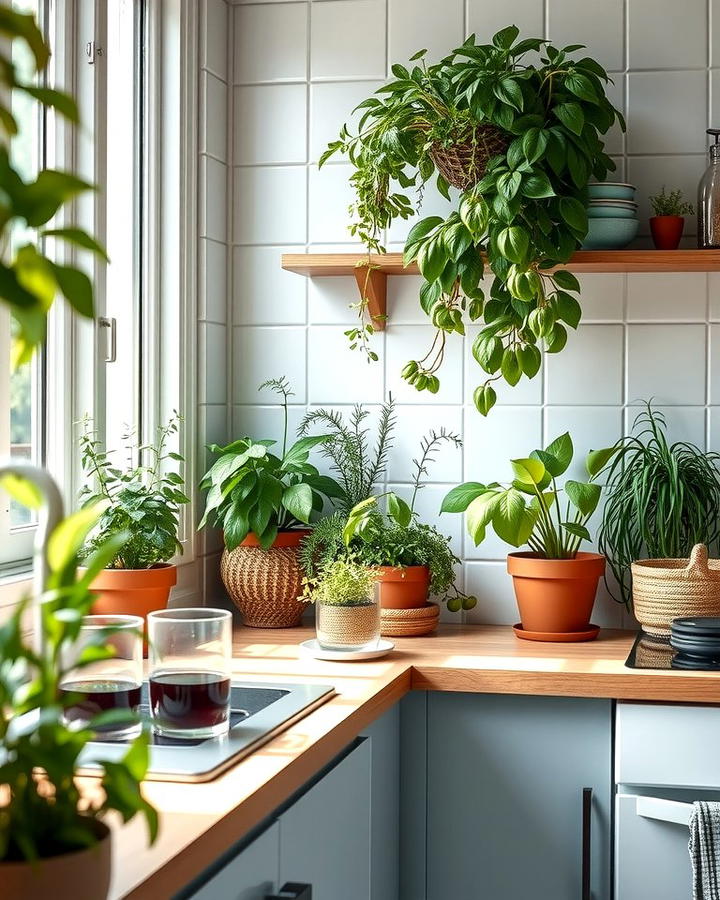 Greenery and Indoor Herb Gardens