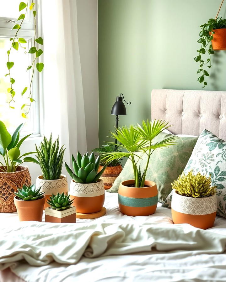 Greenery in Ceramic Pots