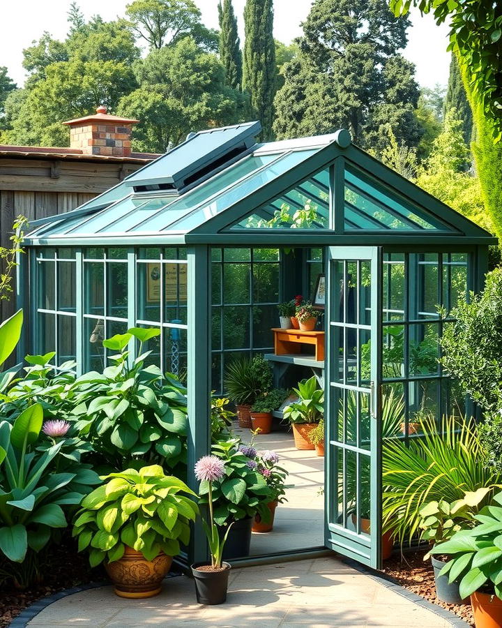 Greenhouse Inspired Shed