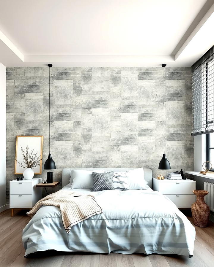 Grey Brick Wallpaper for a Neutral Backdrop