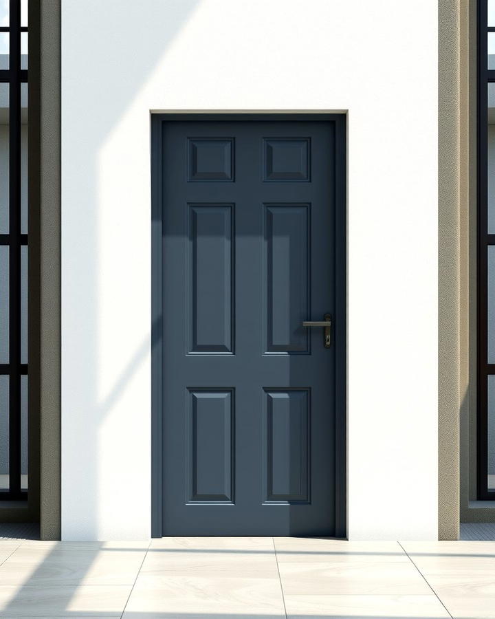 Grey Door with Bold Black Frame