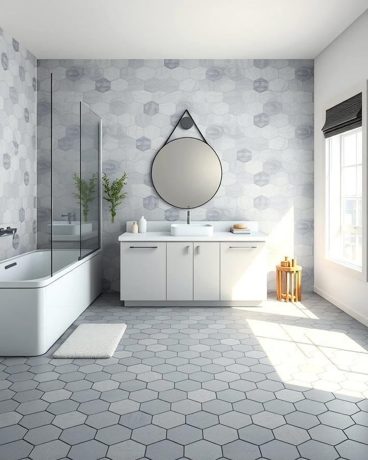 Grey Hexagonal Tiles