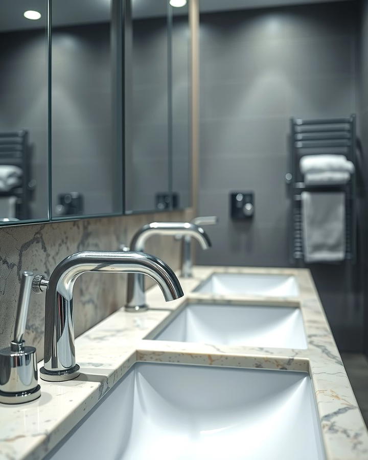 Grey Metallic Fixtures