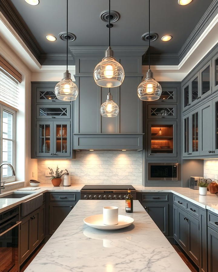 Grey and White Pendant Lighting