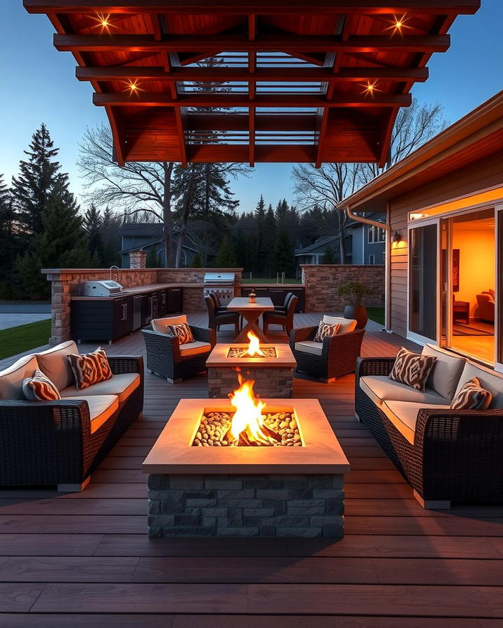 Ground Deck with Fire Pit 2