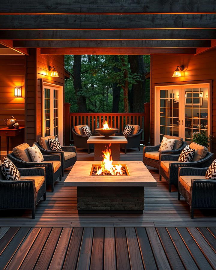 Ground Deck with Fire Pit