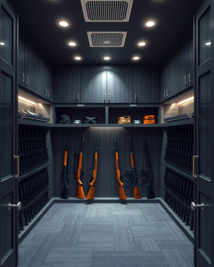 Gun Room with Hidden Compartments