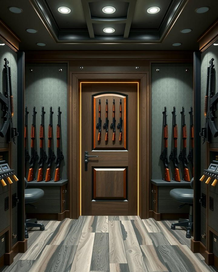 Gun Room with Hidden Door Entry